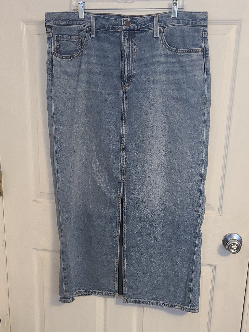 Levi's Light Blue Straight Denim Skirt
